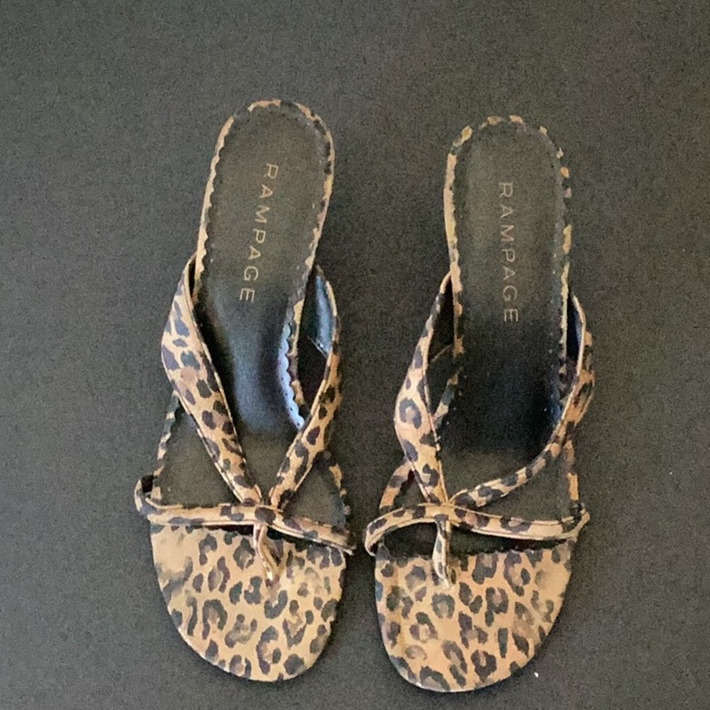 Rampage Leopard Print Sandals